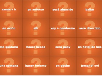 Spanish Sentence Builders: Unit 19 Talking about my holiday plans - activities