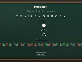 Hangman – IWB Word/Phrase Class Game