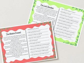 LKS2 Christmas Reading Comprehension Pack – 3 Festive Stories with Questions & Answers (Pack 1)