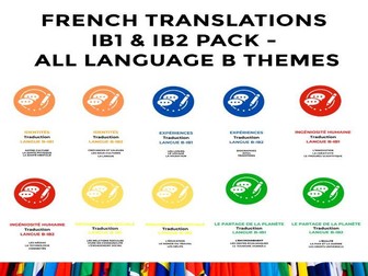 French Translations IB1 & IB2 Pack - All Language B Themes