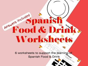 Spanish Food & Drink Worksheets