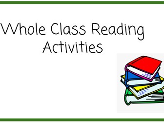 Whole Class Reading Meeting & Activities