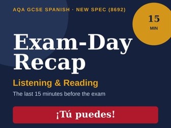 AQA GCSE Spanish (NEW SPEC) Listening & Reading Exam Recap Year 11