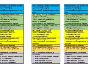 PE Exam Sport Structure Strip (8 Mark)