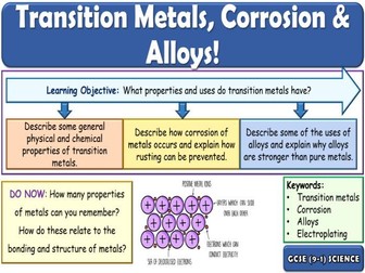Transition Metals, Corrosion & Alloys GCSE Chemistry