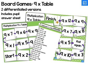 9 x table board game