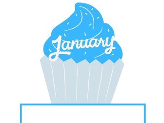 Birthday Cupcakes – Months of the Year Display!