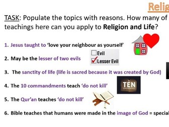 GCSE AQA Religious Studies revision session - Theme A, B, D and E