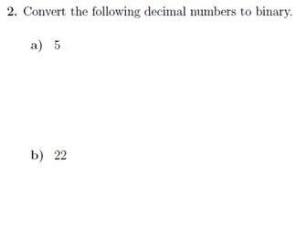 Converting between binary and decimal numbers worksheets (with