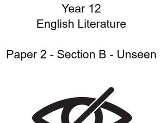 Unseen Poetry, Prose & Drama Workbook