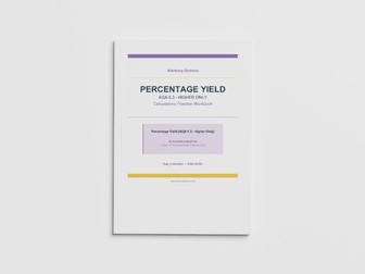 Percentage Yield Calculations - AQA GCSE Chemistry Practice Book