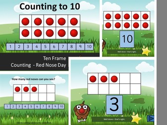 Red Nose Day Counting Skills from 1 to 10
