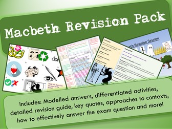 Macbeth GCSE 9-1 Exam Practice / Revision