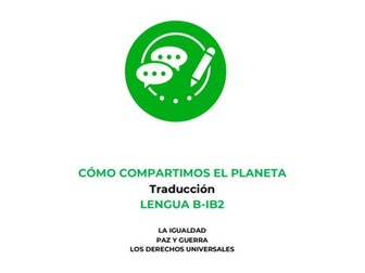 Spanish Translations Sharing The Planet Language B IB2