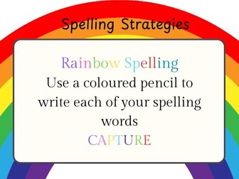 Spelling Strategies - Rainbow Spelling