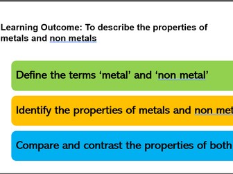 Metals and non metals - Year 9