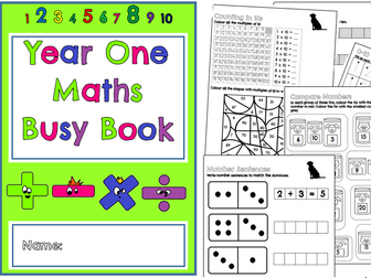 Year One Maths Busy Book (Over 30 pages of fun maths activities!)