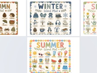 Seize the Season - seasons word mats x 4