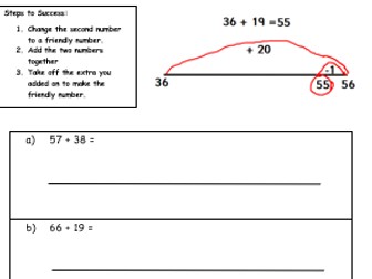 2 digit addition rounding and adjusting