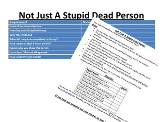 Not Just a Stupid Dead Person - Research Task