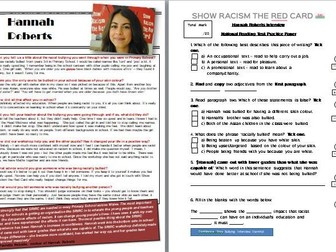 Anti-racism themed National Reading Test Wales practice papers