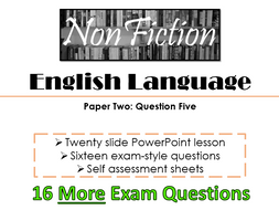 english language paper two question five revision exam practice