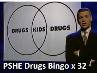PSHE Drugs, alcohol, and tobacco BINGO! x 32