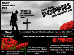 London / Poppies / Remains - AQA Poetry - Power and Conflict