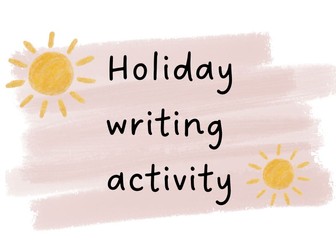 Holiday writing activity