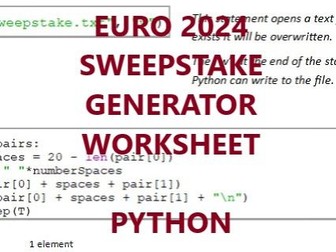 Euro 2024 Sweepstake Generator in Python