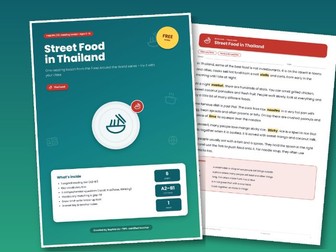 FREE ESL Reading Street Food in Thailand