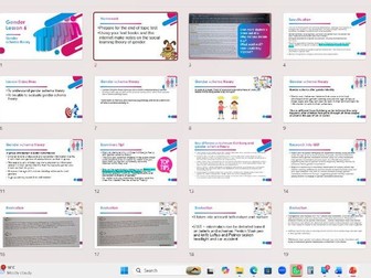 AQA A level Psychology Gender Full Course Power Points and tests for the new 2027 specification!