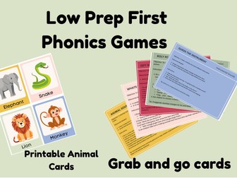 Low Prep Phonics Games, Phase 1 Phonics Games, First Phonics Games for 3 Year Olds, ESL EAD