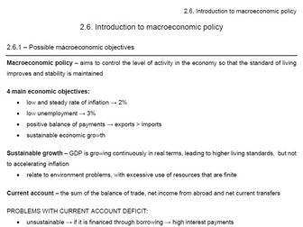 Edexcel Economics B - Theme 2.6 notes