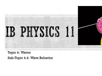 IB DP Physics Notes: 4.4 Wave Behavior