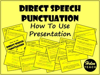 Direct Speech Punctuation How To Use Presentation