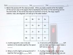 Road Signs-Directions Magic Square