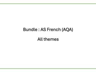 AS French (AQA)- Bundle infographie- All themes-