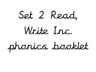 Set 2 Read, Write Inc Phonics booklet