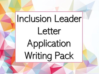 Inclusion Leader Assistant Principal | Application Letter Template | Interview Support | Leadership