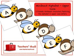 Minibeast Upper Case Alphabet Display