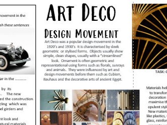 Design - Cover worksheet - Art Deco