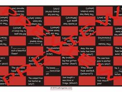Present Perfect Tense Checker Board Game