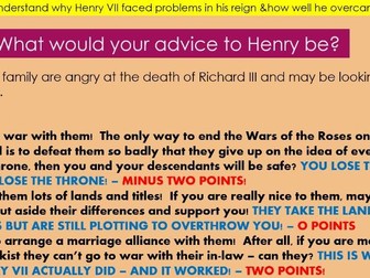 Henry VII and his problems