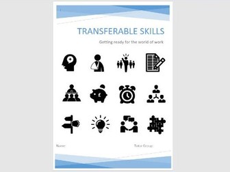 Skills, Qualities & Attitudes with Transferable Skills Booklet or Skills Audit Sheet