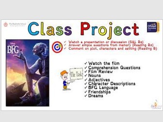 The BFG (Dinsey movie 2016) Class Project for Lower Abillity/SEN