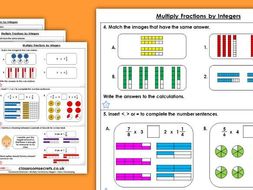 Multiplying fractions by whole numbers worksheets picture