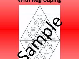 3 - Digit Addition With Regrouping – Math puzzle