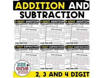 2 3 4 Digit Addition Subtraction End of Term