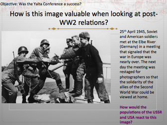 The Cold War 2R AQA - Lesson 1. Post WW2 relations +Capitalism VS Communism WHOLE LESSON + Resources